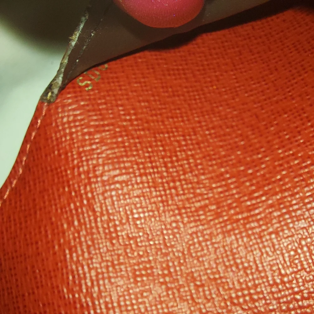 ❤️LOUIS VUITTON Damier Ebene Josephine Wallet with Red Leather Trim
